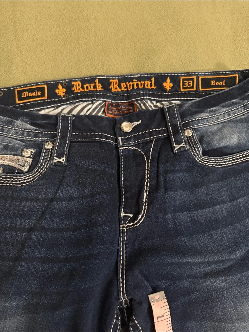 Rock Revival Women's Dark Indigo Boot Cut Jeans “Monje” - Picture 2 of 9